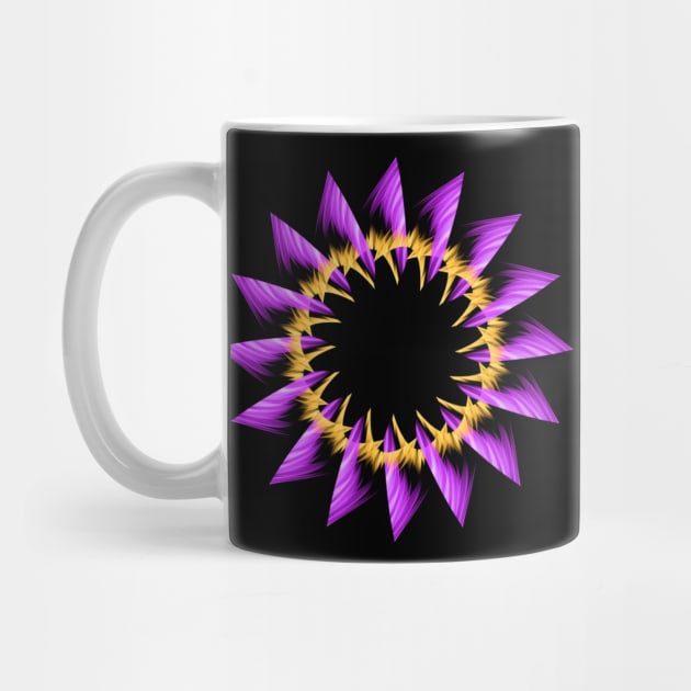 Purple and yellow mandala by Meo Design